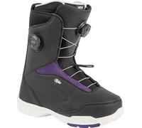 Nitro Scala Boa Boot All Mountain Freeride Freestyle - Sistema de Cordones rápidos para Mujer, Color Negro y Morado, MP 25.5 // EU 39 1/3 // US WMN 8