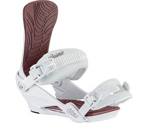 Nitro Snowboards Cosmic Fijaciones de Snowboard Nitro, Mujeres, White Pearl, S/M