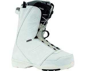 Nitro Snowboards Damen Flora TLS '20 All Mountain Freestyle Schnellschnürsystem günstig Boot Snowboardboot Botas de Snowboard, Mujer, Blanco, 28,5