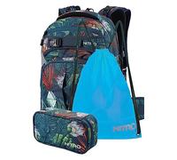 NITRO Superhero, juego de mochilas escolares, mochila, cinturón de cadera desmontable, base resistente, bolsa térmica, compartimento para portátil, bolsa de gimnasio y estuche XL,