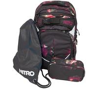 NITRO Superhero, juego de mochilas escolares, mochila, cinturón de cadera desmontable, base resistente, bolsa térmica, compartimento para portátil, bolsa de gimnasio y estuche XL,
