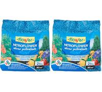 Nitroflower Abono granulado Polivalente Universal Azul 2,5 kg para Horticultura, Jardinería y Olivos, Fórmula NPK Equilibrada, Granulado Complejo, Multicolor, 21x8x30 cm (Paquete de 2)