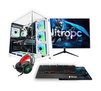 Nitropc Pack Gold V2 AMD Ryzen 5 8400F 32GB 1TB M.2 RTX 5060 Monitor 24" Windows 11 WiFi USB Blanco