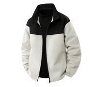 NITRY Men'S Transition Jacket Regular Fit Personality Solid Color Long-Sleeve Jackets Classic Sport Casual Fashion Outdoorjacket F-Apricot S