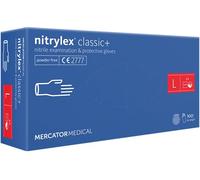 Nitrylex Classic - Guantes desechables de nitrilo (100 unidades, sin polvo, talla L, 100 unidades)
