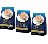 Nittoh Kocha Té Real Japonés con Leche Instantáneo, 8 Bolsitas, Lote De 3 Paquetes