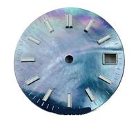 NITVIA 1 Pieza de Esfera de Reloj de 28,5 mm NH35 NH36, Movimiento automático, Ventana de Calendario, Corona a Las 3 en Punto, Corona a Las 3,8 en Punto(A2)