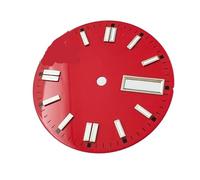 NITVIA 1 Pieza de Esfera de Reloj NH36 de 29 mm con Esfera Luminosa C3 Compatible con el Movimiento NH36(Red)