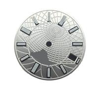 NITVIA 1 Pieza de Reloj con Esfera NH35 de 28,5 mm, Movimiento NH35 NH36, Esfera Luminosa Verde, Accesorios.(White)