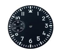 NITVIA 1 Pieza de Reloj Luminoso Verde de 37 mm con Movimiento ST36 6497, Accesorios for Reloj.(Black)