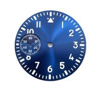 NITVIA 1 Reloj de 37 mm con Esfera Negra, Azul, Verde y Blanca, Cuatro Colores, Movimiento ETA6497 ST3600.(Blue)