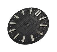 NITVIA 1 Reloj NH35 de 31,5 mm con Esfera Negra, Azul y Blanca, con Ajuste Luminoso Verde y Corona a Las 3 en Punto.(Black)