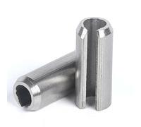 NITVIA 10 Uds pasadores de Resorte M1.5-M3 pasadores cilíndricos elásticos Abiertos pasadores de Rollo pasadores de tensión divididos ranurados 304 A2 Acero Inoxidable (Size : M2x25)