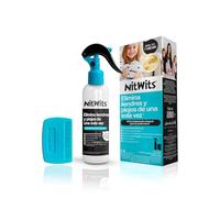 NitWits Spray Antipiojos Todo en Uno - Tratamiento Rápido de 20 Minutos sin Peine Durante el Uso - Con Peine para Después del Tratamiento - 120 ml para Niños