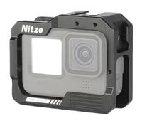 Nitze Jaula para cámara Hero 12/Hero 11/Hero 10/Hero 9, con 2 zapatas frías integradas y adaptador de dedo plegable