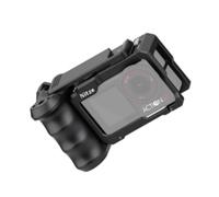 Nitze Jaula para DJI Osmo Action 5 Pro/Action 4/Action 3, kit de agarre Xplorer de aluminio, con asa, correa de muñeca y botón de obturador de zapata fría