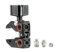 Nitze Super abrazadera para cámara, con tornillos y adaptadores de rosca, abrazadera de cangrejo para cámaras, paraguas, trípodes, barras transversales, luces y estantes - N18A