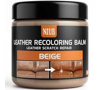 NIUB Cuero Líquido Reparador, Reparador Cuero Beige, Líquido Restaurador del Color del Cuero de Gran Capacidad de 240 g para Sofás, Asientos de Coche, Zapatos, Abrigos, Reparación de Arañazos