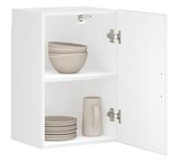 NiuBIKeLasI Porto - Armario colgante para cocina, 40 x 31 x 60 cm, color blanco brillante, con puertas para almacenamiento, almacenamiento de vajilla y utensilios de cocina