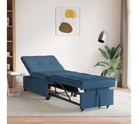 NiuBIKeLasI Sofá cama extensible azul 194 x 50 x 82 cm textil con función de dormir para salón, habitación de invitados y habitación juvenil, ahorra espacio, cómodo, moderno, duradero