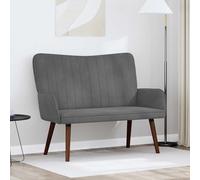NiuBIKeLasI Sofá de 2 plazas, color gris antracita, tela de terciopelo, 115 x 61 x 87 cm, con marco de madera estable de metal para salón y habitación de invitados, ahorra espacio, cómodo
