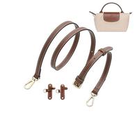 NIUDYP Correa Ajustable para Bolso long champ Mini Mujer, Bandolera de Cuero Genuino Sin Perforación, Longitud 90-120 cm con Gancho Giratorio, Color Marrón