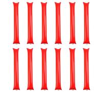 Niuhong 12 Pcs Palos Alegría Matamoscas Inflable Plástico Palo Bam Bam Aplaudiendo Manos Ruidos Jugando Porristas Espectadores Aficionados Eventos Deportivos Fiesta Cumpleaños Carnaval (Rojo)