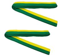 Niuhong 2 Pcs 260cm Cinturón Judo Karate Deportivos Artes Marciales Cinturones Taekwondo Profesional Karate Aikido Tejido Grueso Niños Adultos Cinturón Blanco Artes Marciales Kofun (Amarillo Verde)