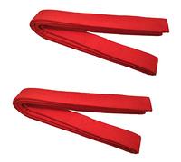 Niuhong 2 Pcs 260cm Cinturón Judo y Karate Deportivos Artes Marciales Cinturones Taekwondo Profesional Cinturón Karate Aikido Tejido Grueso Niños Adultos Cinturón Rojo Artes Marciales Kofun (Rojo)