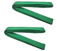 Niuhong 2 Pcs 260cm Cinturón Judo y Karate Deportivos Artes Marciales Cinturones Taekwondo Profesional Cinturón Karate Aikido Tejido Grueso Niños Adultos Cinturón Blanco Artes Marciales Kofun (Verde)