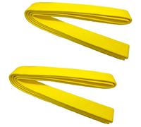 Niuhong 2 Pcs 260cm Cinturón Judo y Karate Deportivos Artes Marciales Cinturones Taekwondo Profesional Cinturón Karate Aikido Tejido Grueso Niños Adultos Amarillo Artes Marciales Kofun (Amarillo)