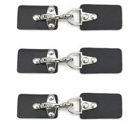 Niuhong 3 Pcs Conector Hebilla Hebillas Chalecos Cuero Motocicleta Clip Cierre Chaleco Motociclista Soporte Clip Cierre Cuero Chaqueta Blusa Ropa Accesorios Manualidades DIY Ganchos Costura (Plata)