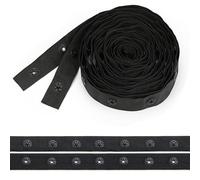 Niuhong 5 Yards Cinta Cierres Presión Coser Cintas Botones Presión Bandas Costura Presión Cinta Coser Botones Cierre Botón Presión Reemplazo Dobles Botones Costura Tapeta Bricolaje Ropa (negro)
