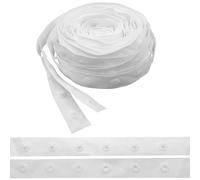 Niuhong 5 Yards Cinta Cierres Presión Coser Cintas Botones Presión Bandas Costura Presión Cinta Coser Botones Cierre Botón Presión Reemplazo Dobles Botones Costura Tapeta Bricolaje Ropa (blanco)