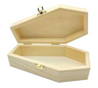 Niuhong Mini Ataúd Animales Madera Mascotas Pequeñas Cajas Madera Sin Terminar Decoración Gótica Caja Ataúd Ataúdes Miniatura Cofre tesoro tapa abatible Con Cierre Metálico Fijo (A)