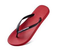 NIUHUAHUI Slippers, Chanclas de suela gruesa for mujer: sandalias de playa de verano for uso informal al aire libre for House Slides Shower Sandals(Red,37 EU)
