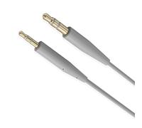 Niukeke Cable de audio de repuesto, cable auxiliar de 3,5 mm a 2,5 mm, compatible con Bose QuietComfort QC15/QC25/QC35/QC35II/QC45, cable de extensión de auriculares, sin micrófono, color gris