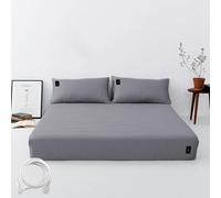 NIULAFR Grounding Sheets King Size Grounding Fitted Sheet with Cord, Natural Healthy Sleep Solution, Deep Pocket Grounding Bed Cover for Enhanced Well-Being(King,76x80x14in, Gray)