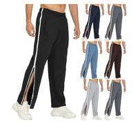 NIULI Pantalones De Rehabilitación For Hombres, Apertura, Entrenamiento Sueltos, Arrancados, Operativos, Deportivos Médicos, Postoperatorios, For Correr(Noir,L)