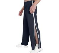 NIULI Pantalones De Rehabilitación For Hombres, Jogging De Pierna Ancha con Cremallera Lateral, Deportivos De Pierna Ancha, Se Pueden Abrir hacia Un Lado, Rasgados, M-3XL(Navy Blue,L)