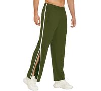 NIULI Pantalones De Rehabilitación For Hombres, Jogging De Pierna Ancha con Cremallera Lateral, Deportivos De Pierna Ancha, Se Pueden Abrir hacia Un Lado, Rasgados, M-3XL(Green 2,M)