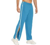 NIULI Pantalones De Rehabilitación For Hombres, Jogging De Pierna Ancha con Cremallera Lateral, Deportivos De Pierna Ancha, Se Pueden Abrir hacia Un Lado, Rasgados, M-3XL(Blue 3,L)