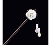 NIULIniuli Hair Stick,Chinese Hairpins,Hair Pin Stick Chino étnico Antiguo Vestido de Horquilla Borla Madera Color Esmalte Horquilla 11Rojo(08White Flower)