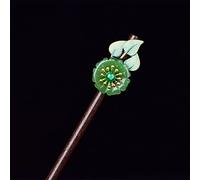 NIULIniuli Hair Stick,Chinese Hairpins,Hair Pin Stick Chino étnico Antiguo Vestido de Horquilla Borla Madera Color Esmalte Horquilla 11Rojo(24Green Leaf)