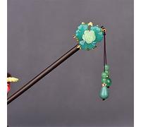 NIULIniuli Hair Stick,Chinese Hairpins,Hair Pin Stick Chino étnico Antiguo Vestido de Horquilla Borla Madera Color Esmalte Horquilla 11Rojo(21Green Pendant)