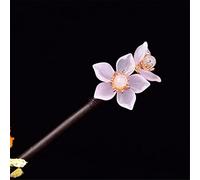 NIULIniuli Hair Stick,Chinese Hairpins,Hair Pin Stick Chino étnico Antiguo Vestido de Horquilla Borla Madera Color Esmalte Horquilla 11Rojo(17Pink Flower)