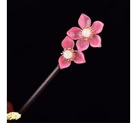 NIULIniuli Hair Stick,Chinese Hairpins,Hair Pin Stick Chino étnico Antiguo Vestido de Horquilla Borla Madera Color Esmalte Horquilla 11Rojo(15Red Flower)