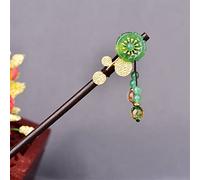 NIULIniuli Hair Stick,Chinese Hairpins,Hair Pin Stick Chino étnico Antiguo Vestido de Horquilla Borla Madera Color Esmalte Horquilla 11Rojo(12Gold Leaf)