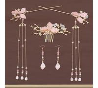 NIULIniuli Hair Stick,Chinese Hairpins,Hair Pin Stick Vestido de Estilo Antiguo, Horquilla Superior con borlas, Horquilla clásica, Adorno for Disfraz, Conjunto Completo 10(7)