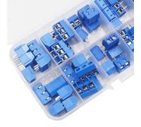 NiuLumea 1 caja (50 piezas) 5.0mm 0.5 cm paso PCB Kit de conectores de bloque de terminales de tornillo de montaje en PCB, 234 pines, 150 V 6 A, Raspberry Pi para A+/para B+/ 3B, para Arduino, DAQ